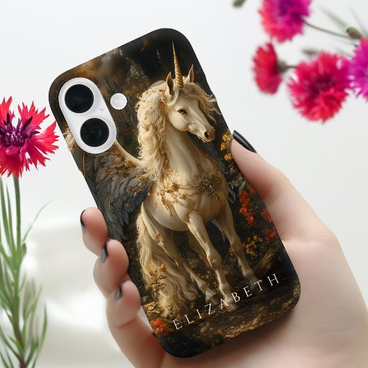 Blauwe Gevleugelde Pegasus Classical Fantasy Art Case-Mate iPhone Case