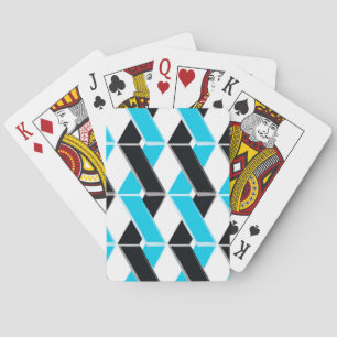 Blauwe, gewaagde, koele, trendvormige geometrische pokerkaarten