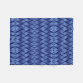 Blauwe Geweven Geometrische Deken (Voorkant (Horizontaal))
