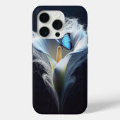 Blauwe gewone morfovlinder in Lily Case-Mate iPhone Case (Achterkant)