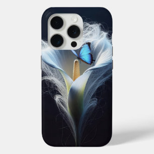 Blauwe gewone morfovlinder in Lily iPhone 15 Pro Case