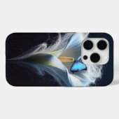 Blauwe gewone morfovlinder in Lily Case-Mate iPhone Case (Achterkant (horizontaal))
