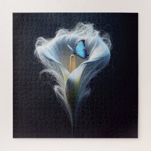 Blauwe gewone morfovlinder in Lily Legpuzzel