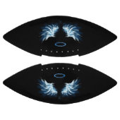 Blauwe Ggloed Angel Wings op zwarte achtergrond American Football (Panelen)