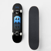 Blauwe ghost, zwart naam, Fan art Pac-Man Persoonlijk Skateboard (Voorkant)