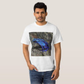 Blauwe gifkikker, bruine kikker t-shirt (Voorkant volledig)
