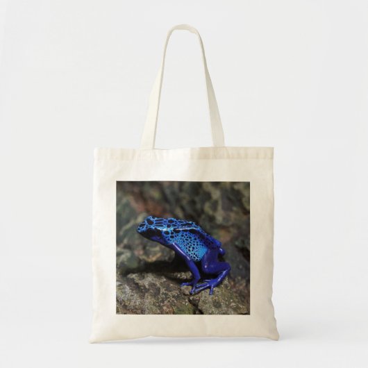 Blauwe gifkikker, bruine kikker tote bag (Voorkant)
