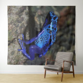 Blauwe gifkikker, bruine kikker wandkleed (In Situ (horizontaal))