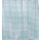 Blauwe gingham douchegordijn (Voorkant)