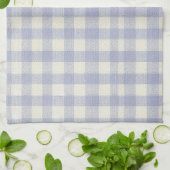 Blauwe Gingham keukendoek Theedoek (Gevouwen)