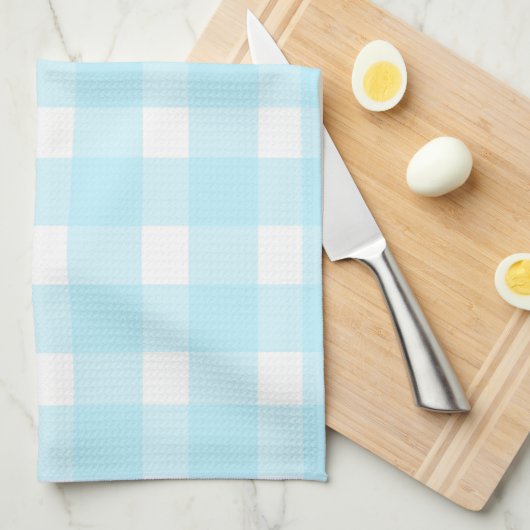 Blauwe Gingham Keukenhanddoek (Quarter Fold)