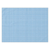 Blauwe Gingham met Paw Prints Picnic Tafelkleed (Voorkant (Horizontaal))