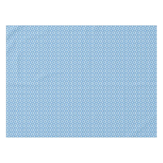 Blauwe Gingham met Paw Prints Picnic Tafelkleed (Voorkant (Horizontaal))