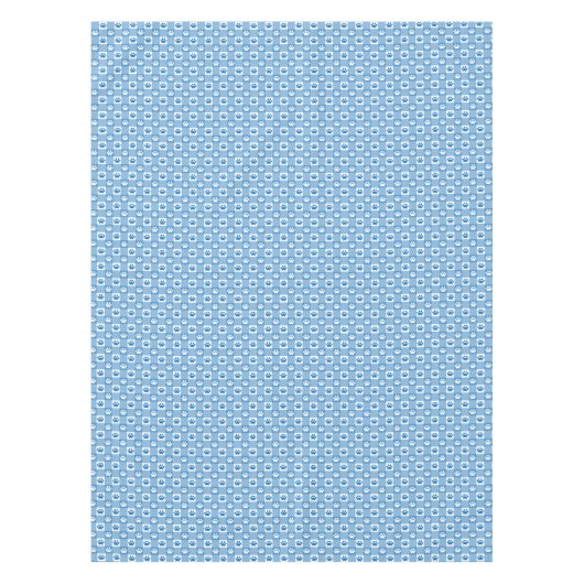 Blauwe Gingham met Paw Prints Picnic Tafelkleed (Voorkant)