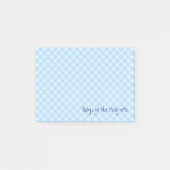 blauwe gingham notities post-it® notes (Voorkant)