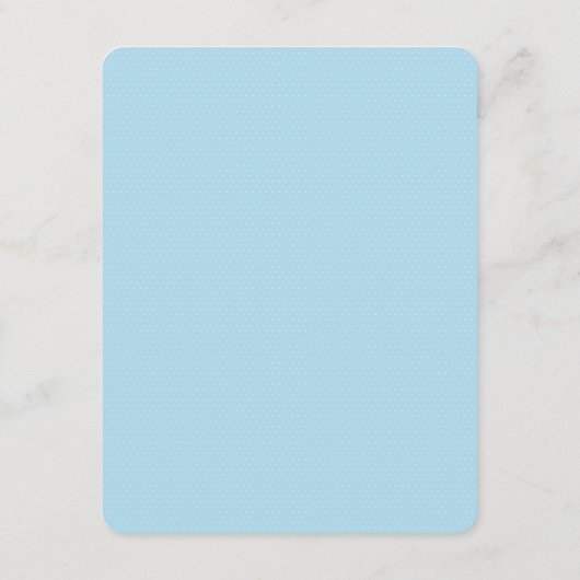 Blauwe gingham stropdas schattig baby shower advieskaart (Achterkant)