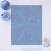 Blauwe Ginseng Man Bulk Scrapbook Papier Pagina's Flyer (Enkel)