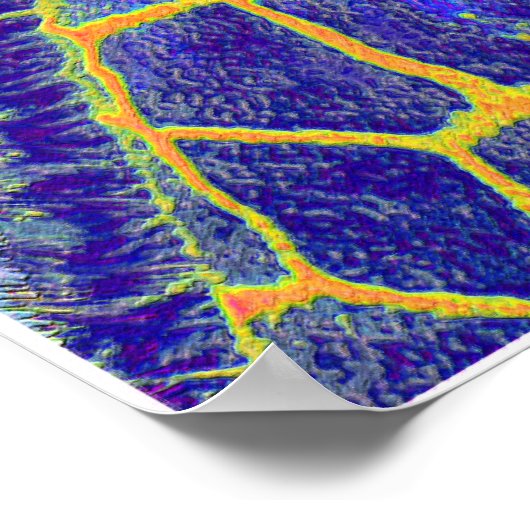 blauwe giraf2 poster (Hoek)