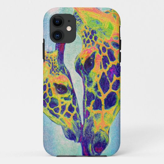 blauwe giraf i-telefoon Case-Mate iPhone case (Achterkant)
