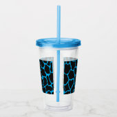 Blauwe Giraffe afdrukken Acryl Drinkbeker (Rechts)