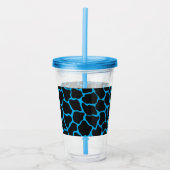 Blauwe Giraffe afdrukken Acryl Drinkbeker (Voorkant)