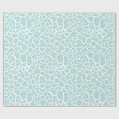 Blauwe Giraffe afdrukken Cadeaupapier (Vlak)