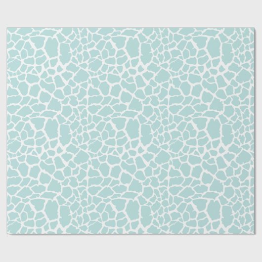 Blauwe Giraffe afdrukken Cadeaupapier (Vlak)