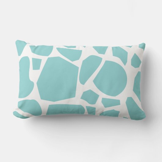 Blauwe Giraffe afdrukken Kussen (Voorkant)