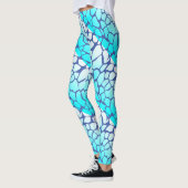 Blauwe Giraffe afdrukken Leggings (Links)