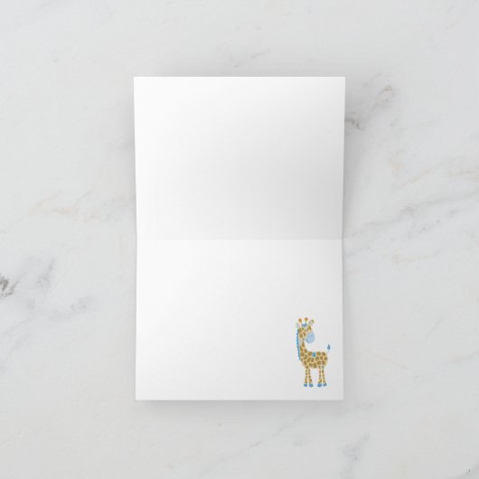 Blauwe Giraffe ingevuld Bedankt voor je opmerking (Binnen)