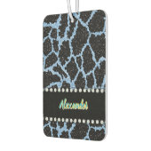 Blauwe giraffe-pattereerde dierenprint luchtverfrisser (Links)