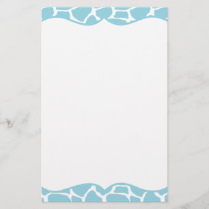 Blauwe Giraffe printpapier Briefpapier