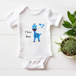 Blauwe giraffe romper
