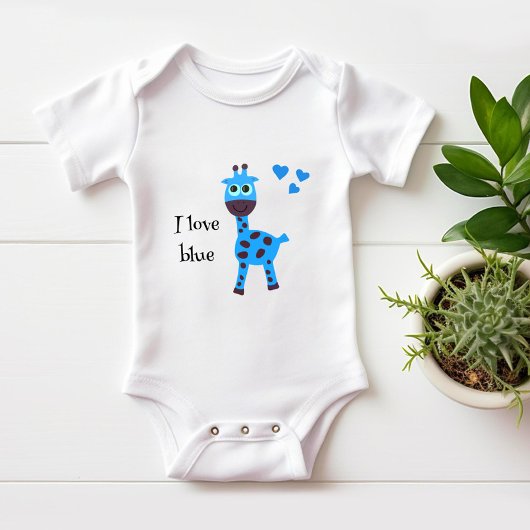 Blauwe giraffe romper