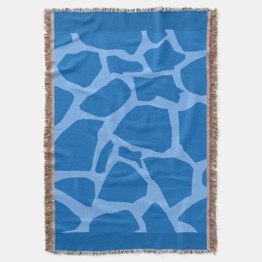 Blauwe Giraffe textuur Drow Blanket Deken (Voorkant Verticaal)