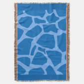 Blauwe Giraffe Textuur Worpdeken Deken (Voorkant Verticaal)