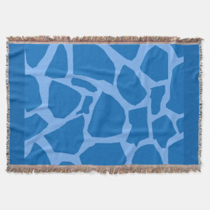 Blauwe Giraffe Textuur Worpdeken Deken