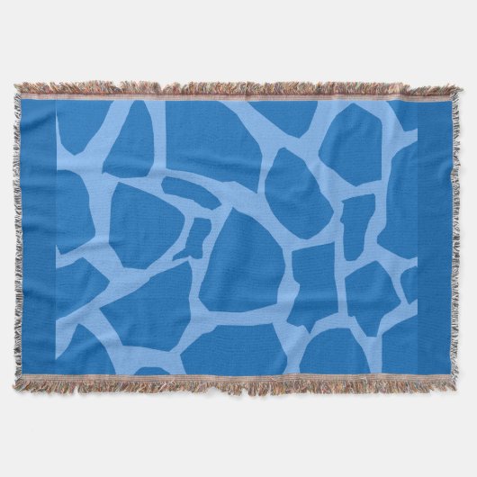 Blauwe Giraffe Textuur Worpdeken Deken (Voorkant)