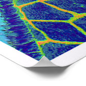 blauwe giraffen poster (Hoek)