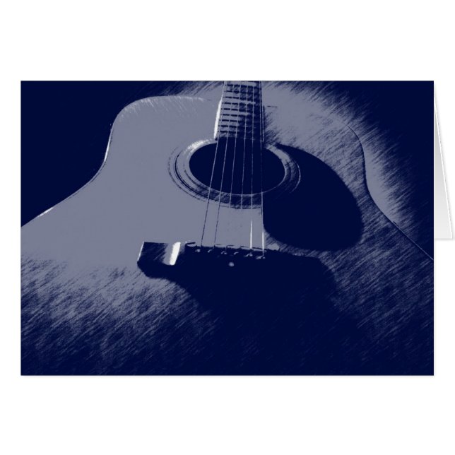 Blauwe gitaar (Voorkant Horizontaal)