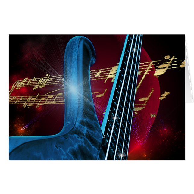 Blauwe gitaar (Voorkant Horizontaal)