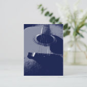 Blauwe gitaar briefkaart (Staand voorkant)