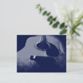 Blauwe gitaar briefkaart (Staand voorkant)