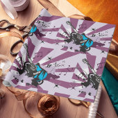 Blauwe gitaar cadeaupapier