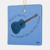 Blauwe gitaar keramisch ornament (Links)