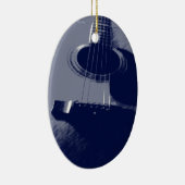Blauwe gitaar keramisch ornament (Rechts)