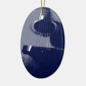 Blauwe gitaar keramisch ornament (Links)
