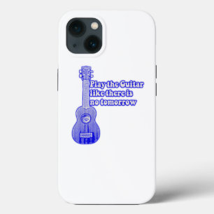  blauwe gitaar met inspirerend woorden Case-Mate iPhone case