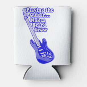  blauwe gitaar met motivatie woorden blikjeskoeler