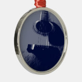 Blauwe gitaar metalen ornament (Rechts)